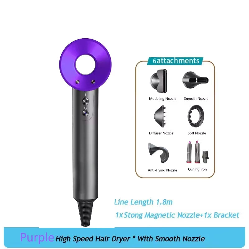 Professional Leafless Hair Dryer, High-Speed Negative Ion 110,000 Rpm, Professional Hair Care, 62M/S Wind, 1600W, Quick Drying