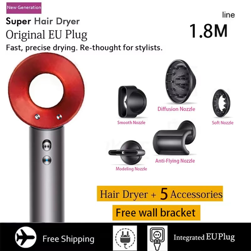 Professional Leafless Hair Dryer, High-Speed Negative Ion 110,000 Rpm, Professional Hair Care, 62M/S Wind, 1600W, Quick Drying