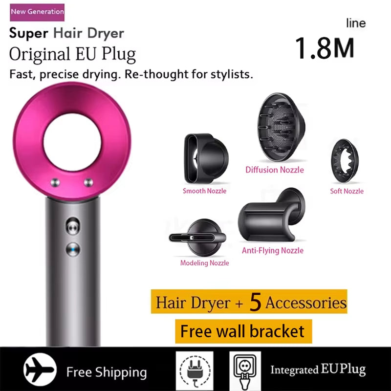 Professional Leafless Hair Dryer, High-Speed Negative Ion 110,000 Rpm, Professional Hair Care, 62M/S Wind, 1600W, Quick Drying