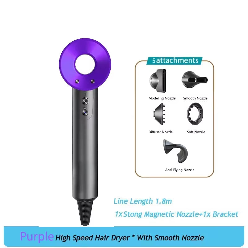 Professional Leafless Hair Dryer, High-Speed Negative Ion 110,000 Rpm, Professional Hair Care, 62M/S Wind, 1600W, Quick Drying