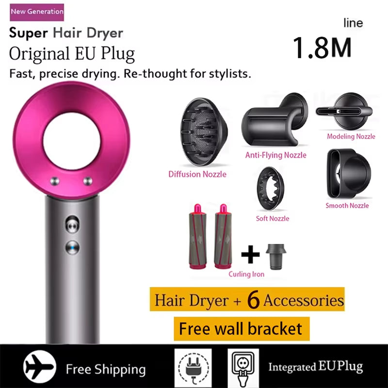 Professional Leafless Hair Dryer, High-Speed Negative Ion 110,000 Rpm, Professional Hair Care, 62M/S Wind, 1600W, Quick Drying