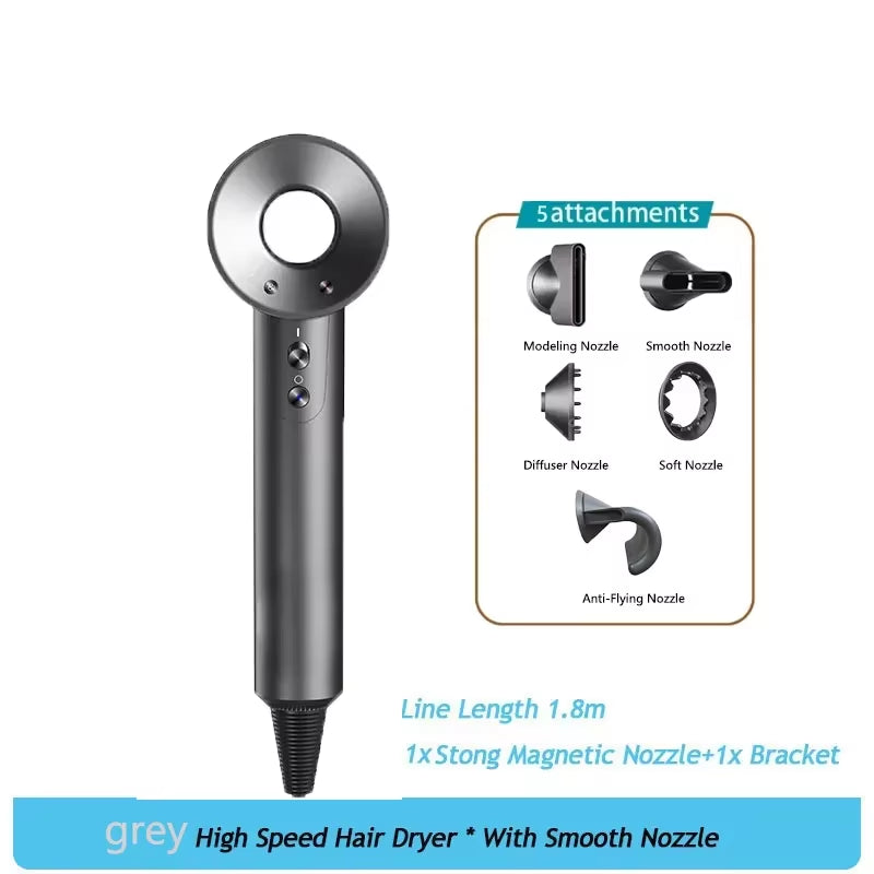 Professional Leafless Hair Dryer, High-Speed Negative Ion 110,000 Rpm, Professional Hair Care, 62M/S Wind, 1600W, Quick Drying